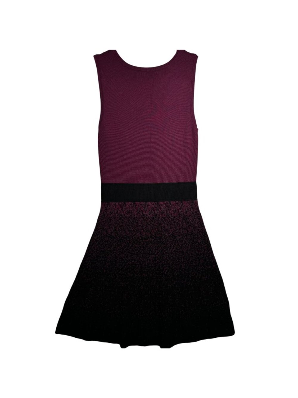 Ann Taylor Sleeveless Ombré Knit Fit & Flare Dress Maroon & Black Size M - Picture 4 of 10